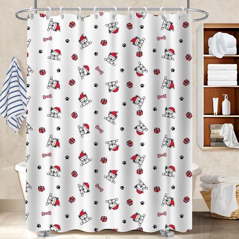 Rideau de douche 180x180 tendance cache baignoire pour créer une ambiance spa (1/5)