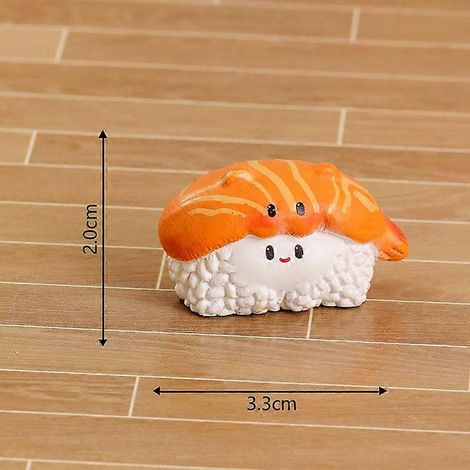 Figurines d'animaux mignonnes miniatures de dessin animé, cochon, chat et chien, style sushi, pour décoration de bureau ou de voiture, accessoires de bricolage pour enfants (1/5)