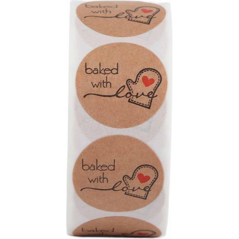 Autocollants et étiquettes décoratifs pour pâtisseries de Noël à faire soi-même, en rouleaux de papier kraft (1/5)