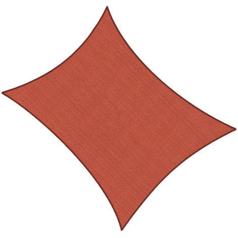 Vela de sombra rectangular con protección UV, ideal para patio, jardín, césped, actividades al aire libre y arena, 3 x 3,5 m, color rojo. (1/5)