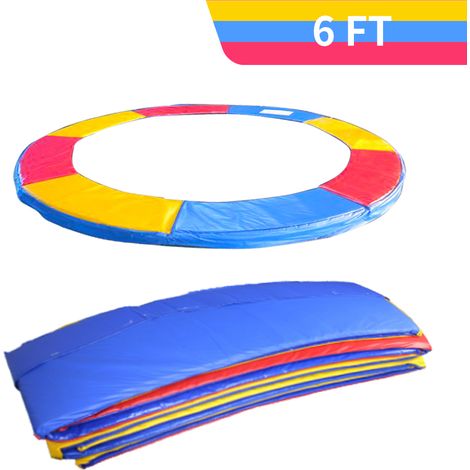 Greenbay 6FT Replacement Trampoline Surround Pad Foam Safety Guard Spring Cover Padding Pads Tri-Colour
