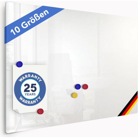 FLOORDIREKT - Tableau blanc magnétique - 60x90cm - Cadre aluminium - Garantie 25 ans - Voir photos (1/5)