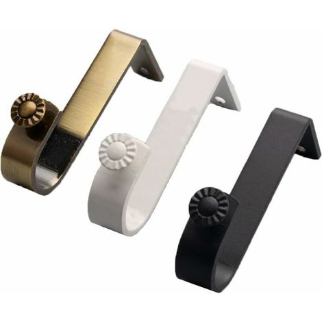 VURAHOME - Supports de tringle à rideau en métal fixés au mur réglables Supports de tringle à rideau montés au plafond (1/5)