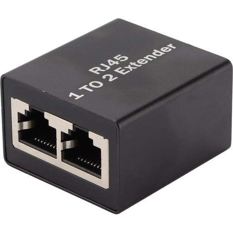 Splitter Ethernet Connettore di rete RJ45 Adattatore Estensione jack Ethernet Splitter da uno a due (1/4)