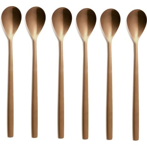 Comas Barcellona rame set 6 cucchiaio bibita Inox PVD