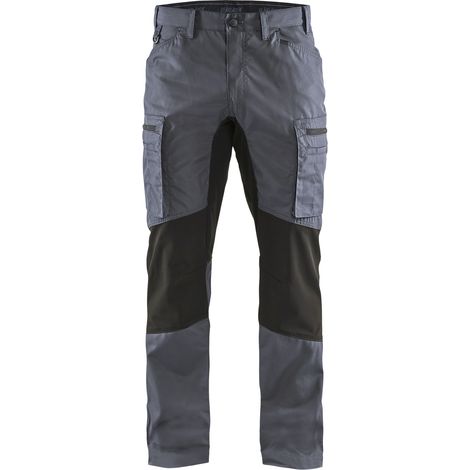 Pantalón de trabajo elástico 1459 - Gris claro/Negro L - FR(46) - SE(C52) - Normas