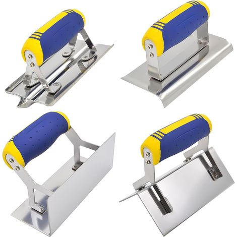 4-teiliges Trockeneckenmesser-Set aus Edelstahl, Werkzeugset für die Gipsfliesenbearbeitung (1/5)