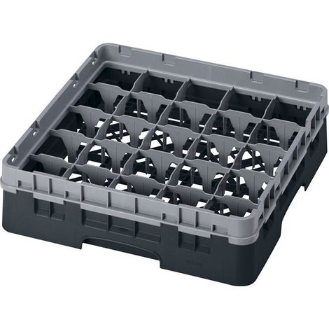 Casiers de lavage - haut max 9.2 cm - 50 x 50 x 14.3 cm - Noir - Lot de 5 - Cambro