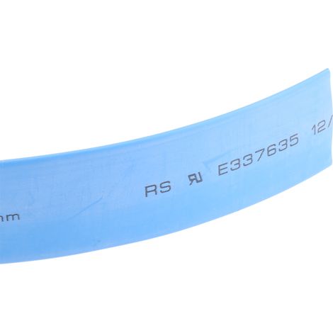 Gaine thermorétractable RS PRO, Dia. 12mm Bleu rétreint 3:1, 4m ( Prix pour Bobine de 4 Mètres )