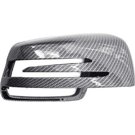 Rétroviseur extérieur noir carbone pour Mercedes W204 X204 - Capot de rétroviseur droit motif carbone - Pièce de garniture latérale (1/4)