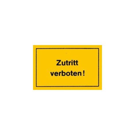 Verbotsschild 250x150mm Zutritt verboten