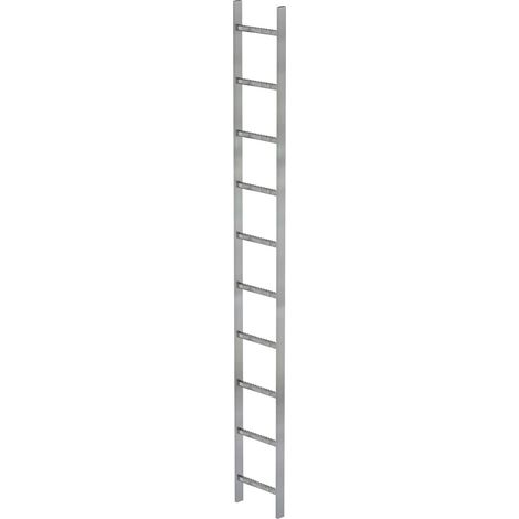 MUNK Schachtleiter Stahl verzinkt 300mm breit 10 Sprossen 2,80m lang