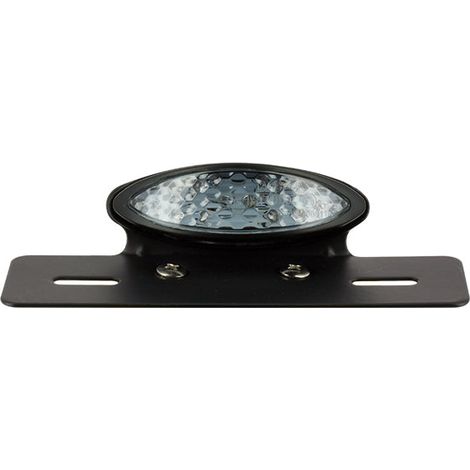 Feu arriere ovale led noir avec support de plaque
