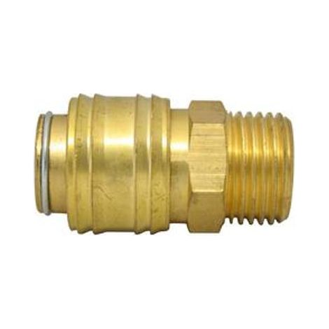 Schnellkupplung für Kompressor Airtool NUQ-2, 1/4", Ms, Außengewinde, für Luft