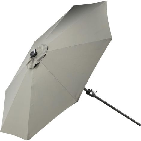 Parasol à LED "Sabal" 270cm Gris (1/5)