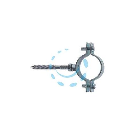 COLLARE PER TUBO IN ACCIAIO ZINCATO PER TUBI "CPT" - 3/4" plus p/tubi ø mm.25/28 tassello ø mm.10