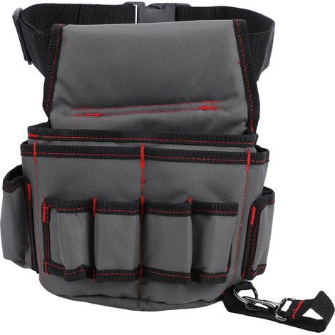 Pochette de ceinture à outils en tissu Oxford 600D, sac de taille résistant à l'eau et résistant pour électricien réparateur plombier charpentier (1/5)