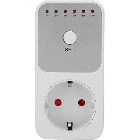 – Timer a spina 230V – Interruttore con timer conto alla rovescia da 1 a 10 ore – Corrente 16A – Installazione semplice -Crezuo