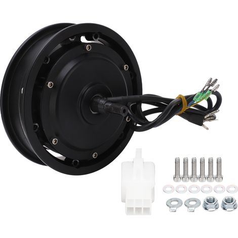 Moteur de moyeu de roue de frein à disque sans balais de 10 pouces, 1200W, 1250 tr/min, étanche IP54, pour vélo électrique, Scooter, moto (1/5)