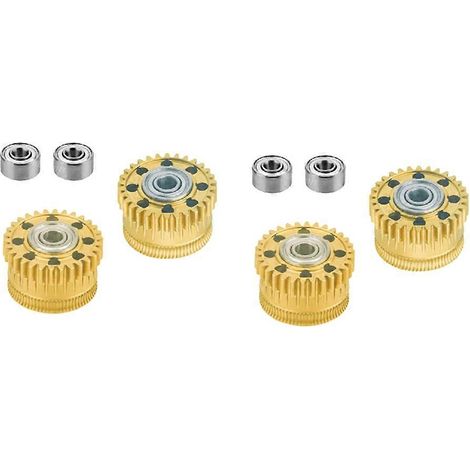 2er-Set Extruder-Zahnradsatz für Creality K2 Plus, Vollmetall-Filamentantriebszahnrad, hochharte, verschleißfeste DLC-Beschichtung für K2 Plus (1/5)