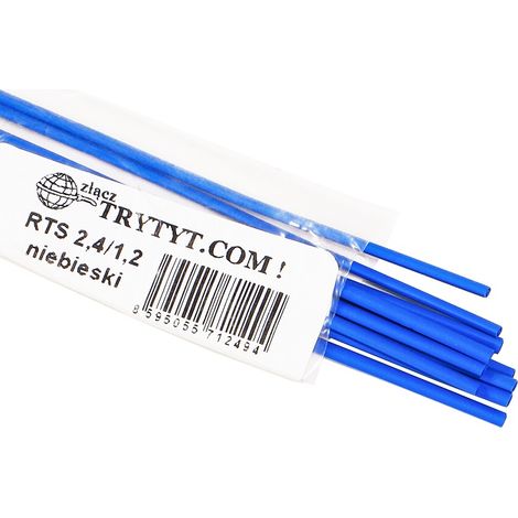 10 tubos termorretráctiles RTS de 2,4/1,2 pulgadas, color azul (1/2)