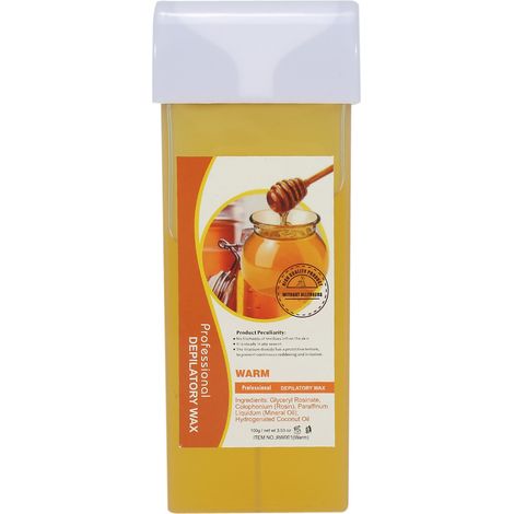 Kit épilation 100g cire + 100 feuilles bandes + 5 spatules bois miel, retrait poils doux, soin maison, accessoires professionnels. (1/5)