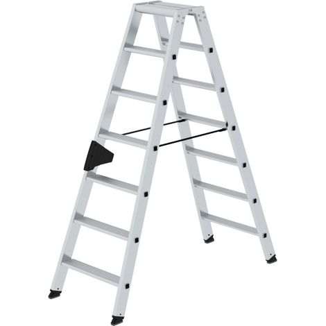 MUNK Stehleiter mit ergo-pad beidseitig begehbar 2x7 Stufen (1/5)