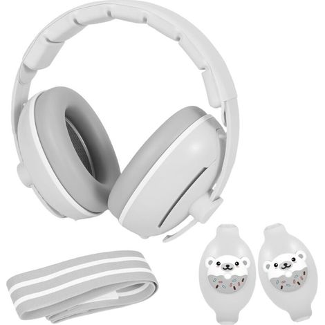 2 en 1 Casque Anti Bruit Bébé, Amélioration du Sommeil, Voyages et Fêtes, Réglable, Protection Auditive Confortable Pour Bébés et Tout-Petits Jusqu'à 48 Mois (1/5)