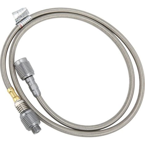 Tuyau Gaz - Acier Inoxydable Flexible - Pour Réchaud Camping Extérieur - Longueur 107 Cm - 1 Pièce (1/5)