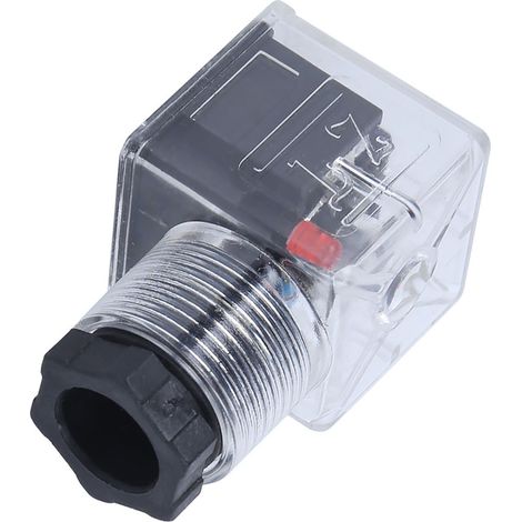 Électrovanne hydraulique, bobine d'aimant, fiche transparente universelle avec voyant, sans fil, DC24 (1/4)