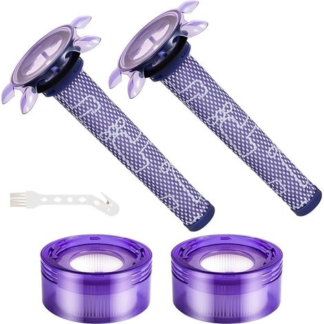 Lot de 5 Filtres Améliorés pour Aspirateur V8, Kit de Remplacement pour Dyson V8 Nouvelle Version SV25, Dyson V8 Animal Extra 40590101, Dyson V7 Nouveau Modèle SV37 Sans Fil, Référence 96566105 (1/5)