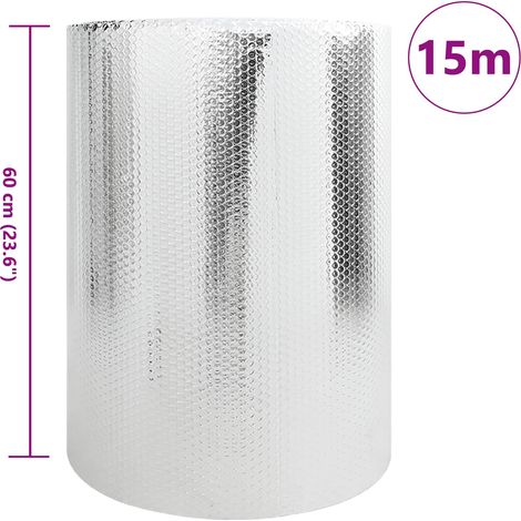 Réflecteur de chaleur pour radiateur Argenté 15 x 0,6 m
