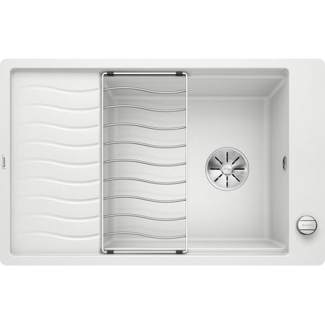 Blanco Elon XL 6 - Silgranitspüle, 77x49 cm, mit Ablaufbedienung und Zubehör, InFino, weiß 524857 (1/5)