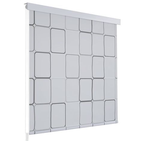 Tenda a Rullo per Doccia 140x240 cm Quadrati vidaXL