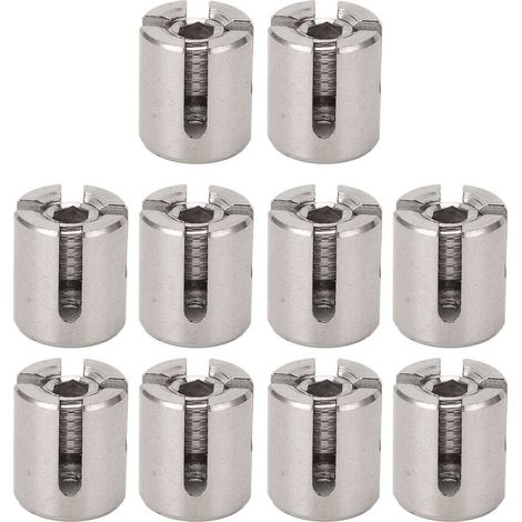 10Pcs de pinces de câble croisées en acier inoxydable 316, clips pour fil de garde-corps, accessoires système mural 3mm (1/5)