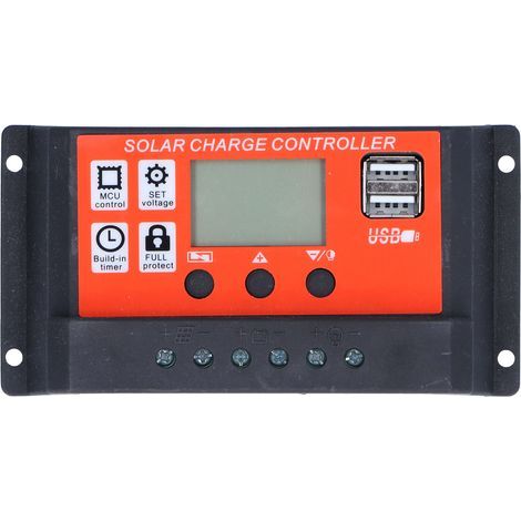 40A 12V/24V PWM-Solarladeregler, 6-stufiger Batterieregler mit LCD-Anzeige, Photovoltaik-Modulsystem (1/5)