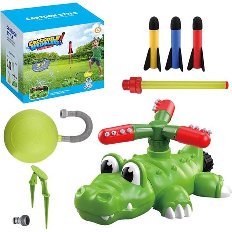 Arroseurs pour,Jeu Lance-Fusée Crocodile Mignon - Arroseurs de Jeu d'eau Extérieur,pour Piscine Plage Jardin Cour Pelouse Activités Plein Air Garçons Filles 3 à 8 Ans (1/5)