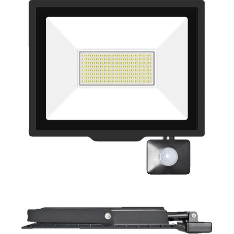 Projecteur LED à induction, capteur de mouvement réglable, usage extérieur, 1x100W-a, Blanc Chaud (2700-3500K)-a (1/2)