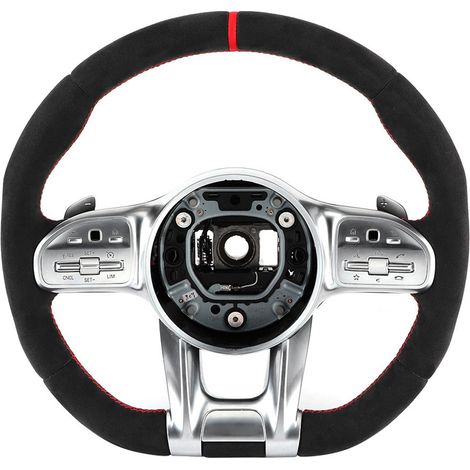 Eosnow Ensemble de volant en daim pour Performance AMG, adapté à Mercedes Benz a b c e s g GLc GLE classe C63 E63 S63 (1/5)