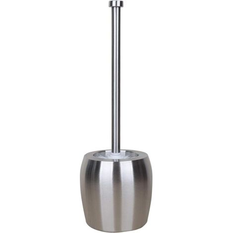 Toilet Brush, Stainless Steel Toilet Brush with Thick Double Layer Base Set, 360 Degree Cleaning, Creative Design (White) (1/5)