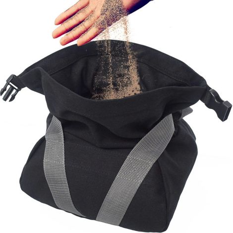 Sac de sable d'entraînement résistant aux déchirures avec poignée ergonomique, en toile de 340 g (12 oz), pour l'haltérophilie et les exercices de fitness. (1/5)