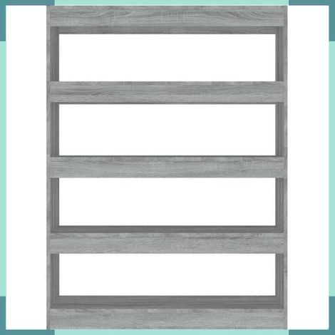 813636 Bibliothèque/Séparateur de pièce sonoma gris 100x30x135 cm (1/5)