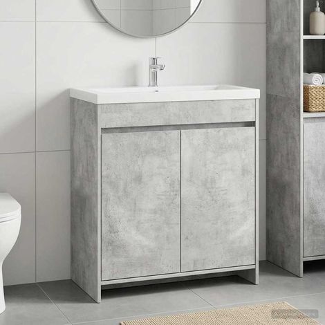 Gabinete de baño debajo del lavabo Gris Hormigón