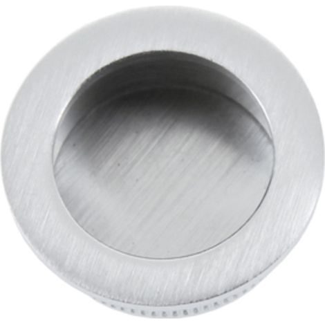 12PZ NICCHIE TONDE X ANTINE SCORREVOLI MM.26 IN OTTONE, FINITURA CROMO SATINATO (1/2)