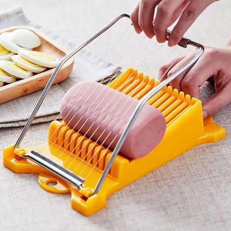 Cortador de jamón, plátano, huevo, queso y mantequilla – Herramientas de cocina multifuncionales de acero inoxidable, adecuadas para diversos alimentos suaves