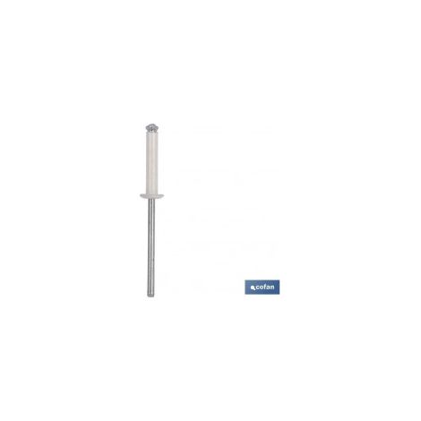Confezione da 500 rivetti a fiore bianco 4.8 x 16 mm per fissaggio