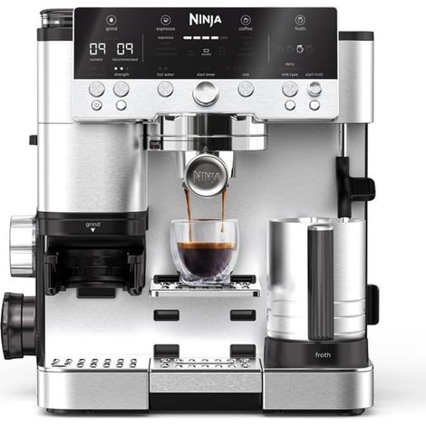 Ninja Macchina Per Caffè Espresso Luxe Cafè Mini ES352EU Argento