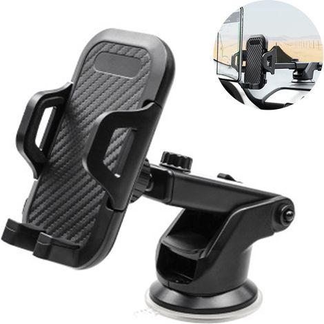 Support Téléphone Voiture - Ventouse Pare-Brise - Rotation 360° - Compatible Tous Smartphones - 1 Pièce (1/5)