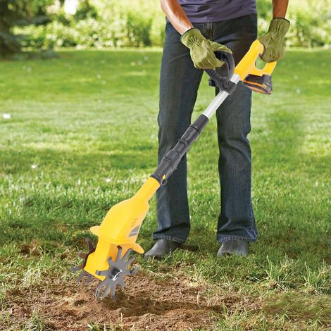 YISSALE-20-V-Moteur, mini-hache électrique, hache de sol, Krümler, hache de jardin, fraise de jardin, cultivateur sans fil, cultivateur avec batterie de 2000 mAh (1/5)