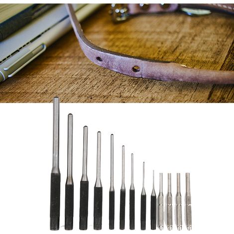 Kit de 13 pièces pour poinçonnage de ceintures en cuir - Outils de maroquinerie et poinçons manuels (1/4)
